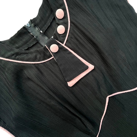 Stop Staring! Y2K Pin-Up Rockabilly Black & Pink Wiggle Pencil Shift Dress Sz XL - Picture 6 of 8